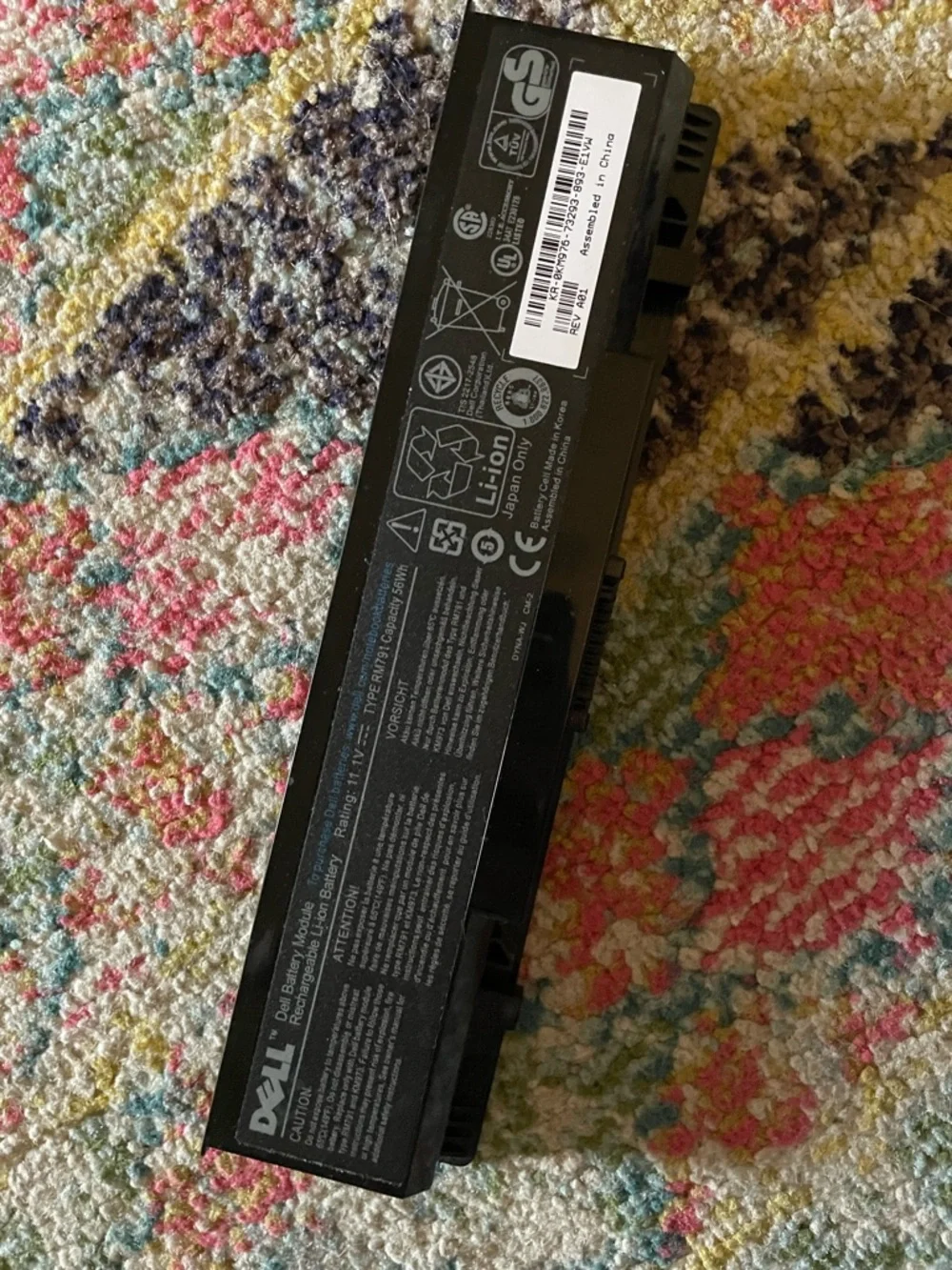 dell laptop battery rm791